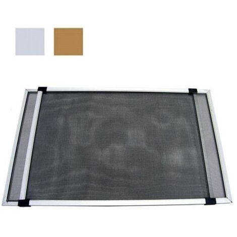 Zanzariera in fibra di vetro con telaio in alluminio – Misure: 100x75h cm – Finitura alluminio naturale e bronzato – FER (1/4)