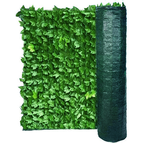Siepe Ornamentale Foglie Di Edera Con Rete Ombreggiante - mt.3x1h.