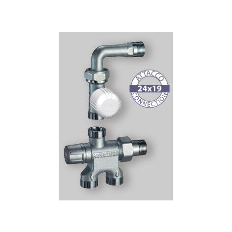 Kit Valvola Termostatica Con Detentore Monotubo "Grt" 1/2" - 24X19 Far (1/4)
