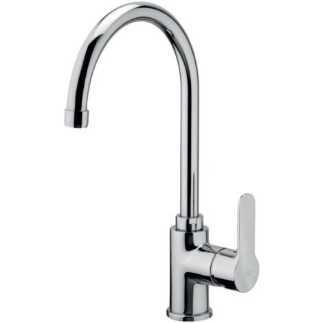 Miscelatore Lavello Tubo Girevole Blu Ø 20 Mm Con Flex Inox