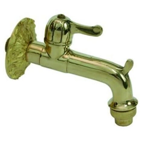 Rubinetto Artistico In Ottone A Leva Oro Lucido attacco M 1/2" (1/2)