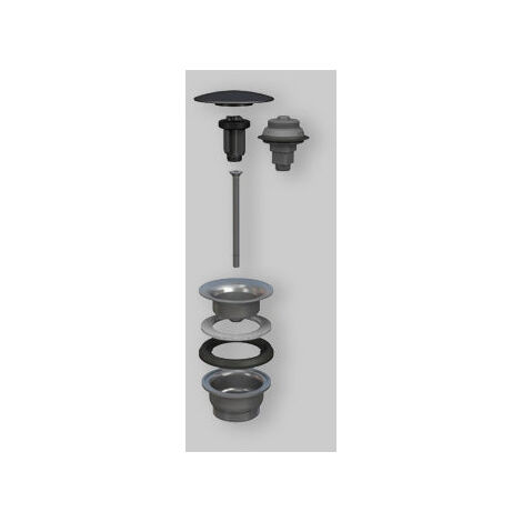 BONOMINI PILETTA A Scatto Per LAVABO E Bidet MANITAPI Tappo In Ceramica Nera Lucida 85299358