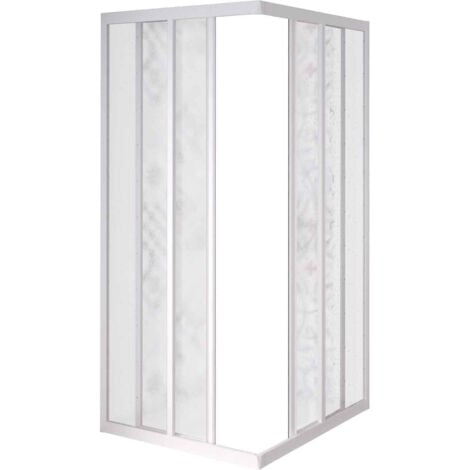Box Doccia Angolare "Acril" Bianco 65-70 X 85-90 Cm - Ap. 46