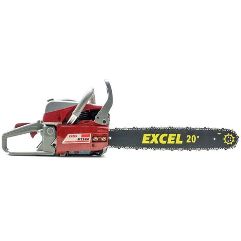 Excel CDF07300 Motosega a Scoppio con Barra, 49.2 CC, 50 cm, Rosso