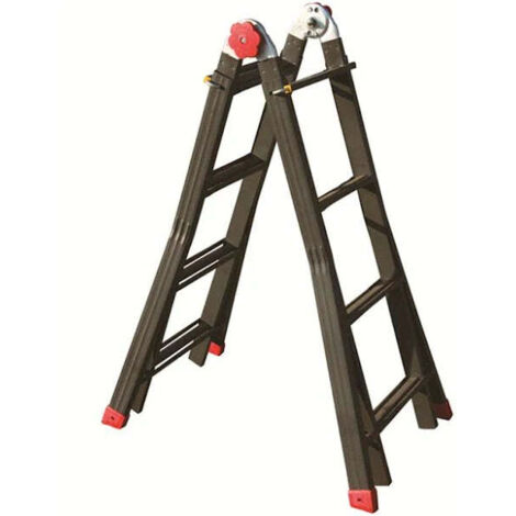 Scala Telescopica "Phenomena" In Acciaio Acal 100 - 4+4 gr.- altezza max cm.390h.- Kg.12