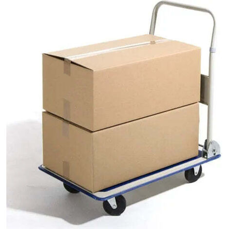 Carrello Portatutto A 4 Ruote Manubrio Pieghevole Portata Kg.150 (1/5)