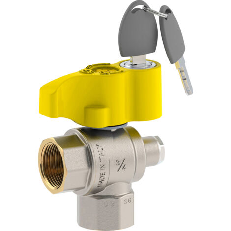 Valvola A Sfera Gas Squadra Con Presa Pressione E Chiave Fiv 3/4" F X 3/4" F