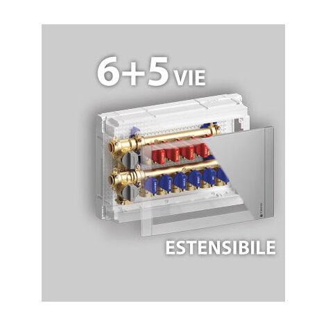 Collettore Multi-Intercettazione Estensibile Per Impianti Sanitari K4.3 Teco Fastec F13 X 6+5 Vie
