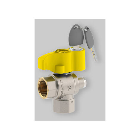 Valvola A Sfera Gas Squadra Con Presa Pressione E Chiave Fiv 1" F X 1" F
