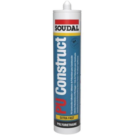 Adesivo poliuretanico pu construct d4 soudal 310 ml - marrone