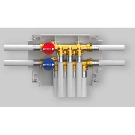 Collettore Mono-Intercettazione Per Impianti Sanitari K4.2 Teco Fastec 1/2" 4+3