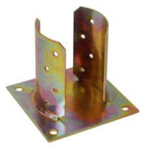2PZ SUPPORTO PAVIMENTO PIASTRA PALO TONDO base mm150x150 trave
