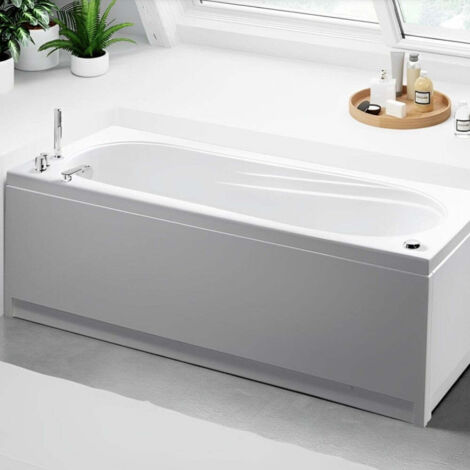 Vasca da bagno rettangolare solo guscio in acrilico bianco - 140x70 cm