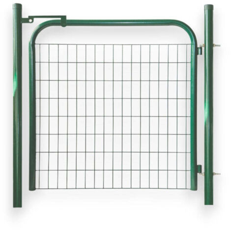 Cancello in acciaio zincato verde con rete metallica interna Star - 100xH125 cm - 14 kg
