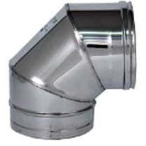 Curva monoparete acciaio inox cromata Ø80mm 90° sp.0,5mm EUROPROFIL