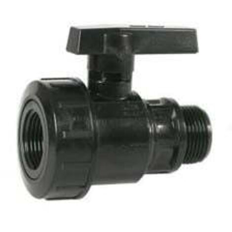 Valvola Sfera Filettata Maschio/Femmina Con Ghiera In Polipropilene - MF 1"1/4