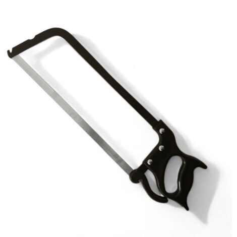 Sega Per Ossa Professionale Con Lama In Acciaio Inox Da 45 Cm E Sgancio Rapido SinergiaFD - Ideale Per Macellai, Selvaggina E Tagli Di Precisione