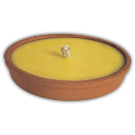 Fiaccola citronella antizanzare terracotta per esterno - Ø 11xH2.5 cm