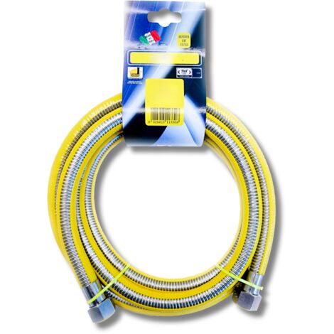 Tubo flessibile gas metallico rivestito F/F 1/2" - 400 cm