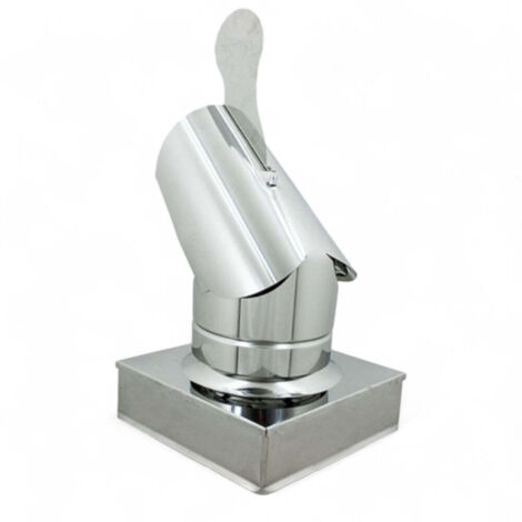 Fumaiolo in acciaio inox quadro a gallo - 22x22 cm (1/4)
