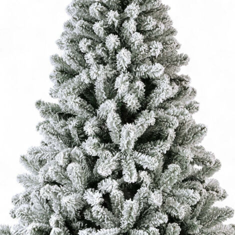Albero di Natale con Effetto Neve Realistico 180 cm Rami Innevati in PVC