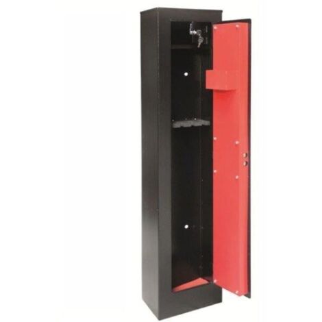 1PZ ARMADIO PORTAFUCILI 5 POSTI CON TESORETTO - mm.315x205x1380h. peso kg.40,00 (1/2)