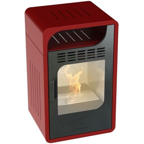 Stufa smart a bioetanolo per una casa ecologica stufa ventilata color bordeaux