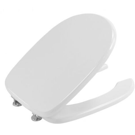 Coprivaso Mod.4009 disabili in MDF con laccatura epossidica e cerniere in ottone cromato 36,5x45,5x6 cm bianco copriwater (1/4)