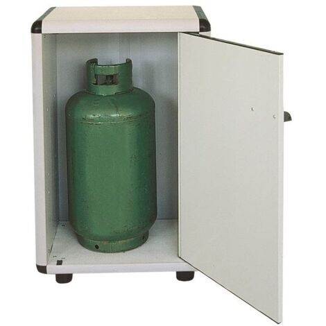 Mobile porta bombole gas in pvc grigio a 1 anta con maniglia e piedi antiscivolo cm 59x92x39 - con ripiano all'interno GRUPPO GAROFALO