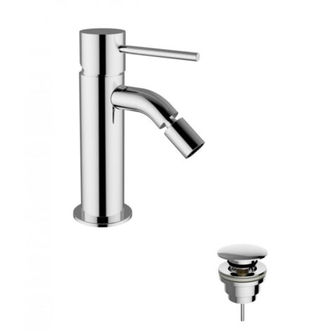 Miscelatore per bidet con piletta click clack in ottone cromato - Teorema Jabil New