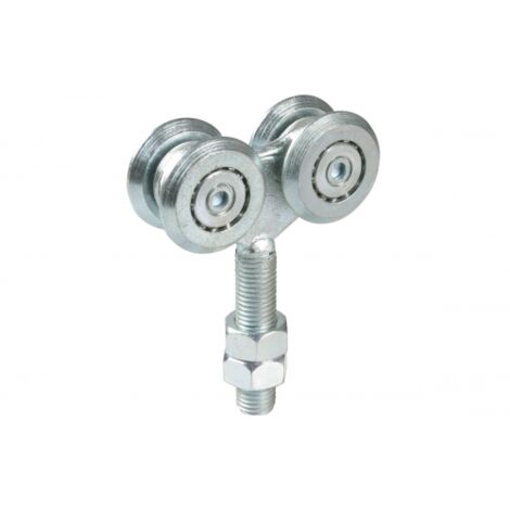 Carrello per portoni scorrevoli a 4 cuscinetti diametro 44 mm - m12