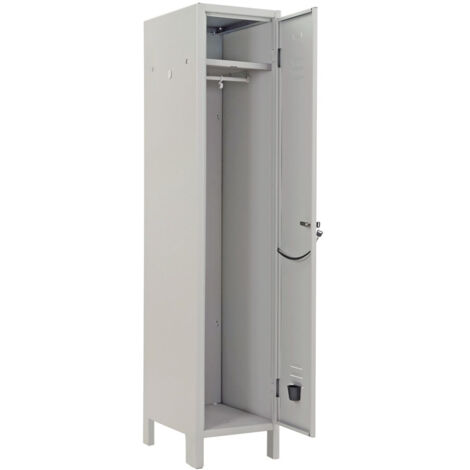 ARMADIO ARMADIETTO SPOGLIATOIO METALLO 1 ANTA 36 x 34 x H179 Cm PRATIKO GRIGIO