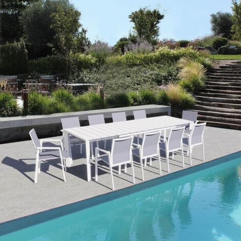 TAVOLO SACRAMENTO IN ALLUMINIO BIANCO ALLUNGABILE 215/280X100X75H (1/4)