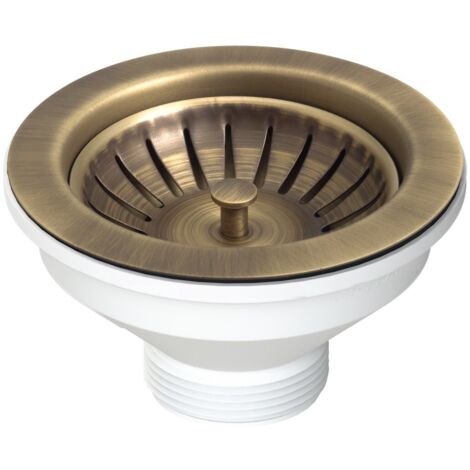 Piletta bronzo Ø114 per lavello foro Ø90 L.B. PLAST D550-70-PIR  Bronzo