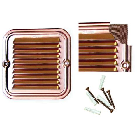 Griglia aerazione quadrata in rame - Misure: mm 230x230