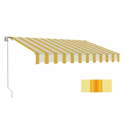 tenda da sole a barra quadra 300x200 cm - col. giallo/crema (1/3)