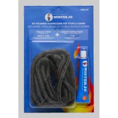 KIT RICAMBIO TRECCIA + SILICONE ALTA TEMPERATURA - ml 60 - Ø 10x2,5 mt