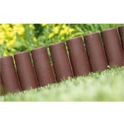 Bordura Palisade Plus in resina finitura legno lunghezza 2,4mt altezza 25cm (1/5)