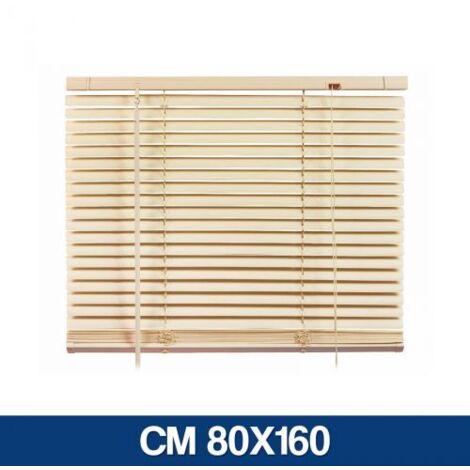 Tenda veneziana per finestra in pvc crema - 80x160 cm