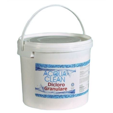 Cloro dicloro granulare 56% per trattamento acqua piscine e spa ACQUA CLEAN - 10 Kg.
