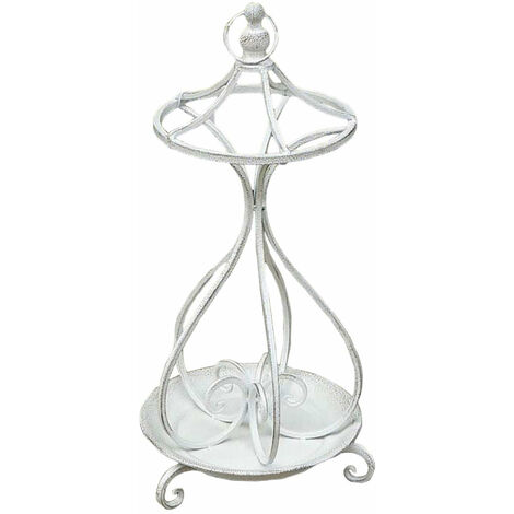 Portaombrelli da esterno interno in acciaio bianco antico H68 cm
