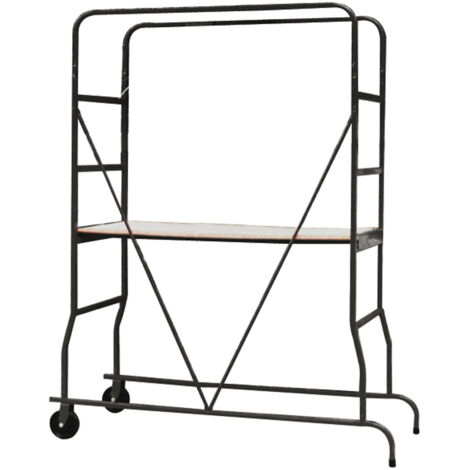 Trabattello ponteggio in acciaio h175 cm con ruote portata 120kg step up Archimede (1/2)