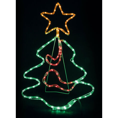 Albero Di Natale Krist+, Multicolore, Altezza 210 Cm, Diametro 110 Cm - In Metallo E Plastica