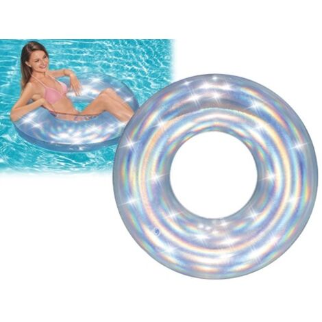 Salvagente ciambella gonfiabile per adulto iridescente scintillante BestWay 36240 (1/10)