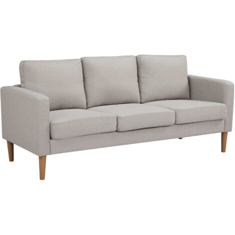 Divano 3 posti da interno in tessuto con struttura in legno Extra Life -  DarkGrey