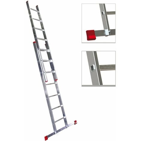 Scala regolabile Step Up duplici in alluminio con sistema ad incastro -  2x12 gradini