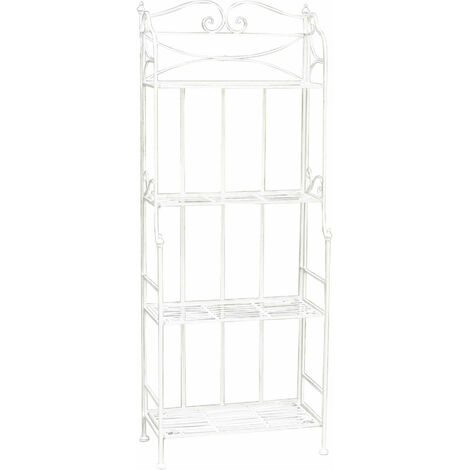 Étagère Scaffale 4 piani in acciaio Naomi - White (1/5)