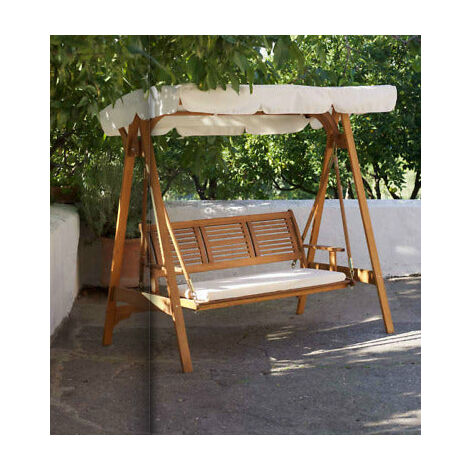 Cuscini per Dondolo 3 Posti - Incluso nel Ricambio Anche Il tettuccio Coordinato - 100% Made in Italy - Ideale per Esterni (Giardini e Cortili) - Telaio Non Incluso