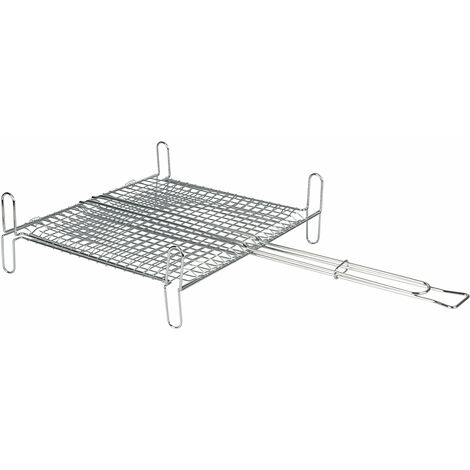 Griglia Norcia In Acciaio Inox Con Altezza Regolabile - Per Camino O Barbecue, 50x37.5cm - Foto 10