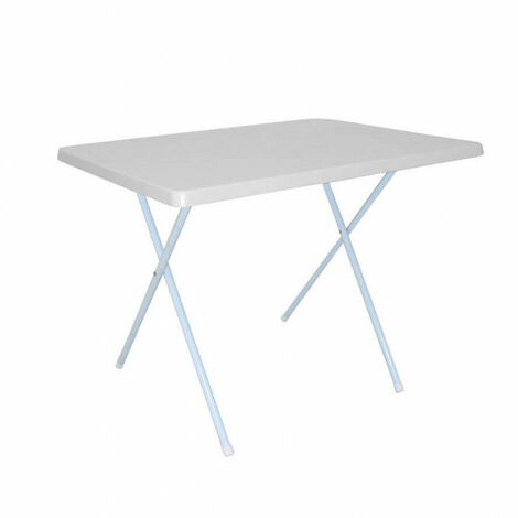 Tavolino pieghevole multiuso in pvc bianco 79x59,5x61,5/50h cm